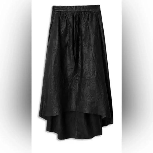 Zadig & Voltaire Joslin Cuir Froisse Leather Skirt - Picture 5 of 15